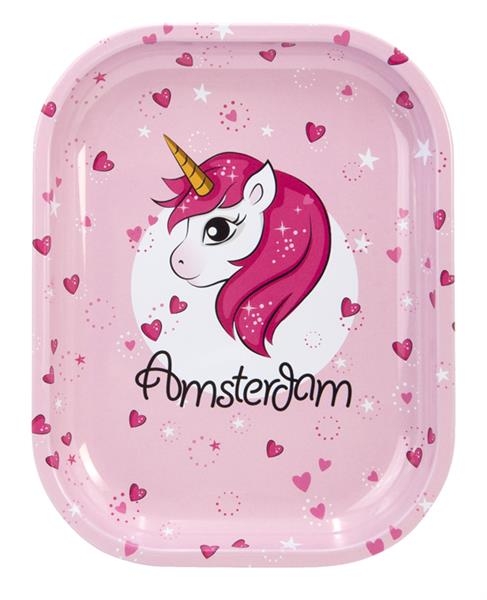 Dreh-Tablett - Rolling Tray, MINI, "Unicorn Amsterdam" Maße: ca. 18x12,5x1cm